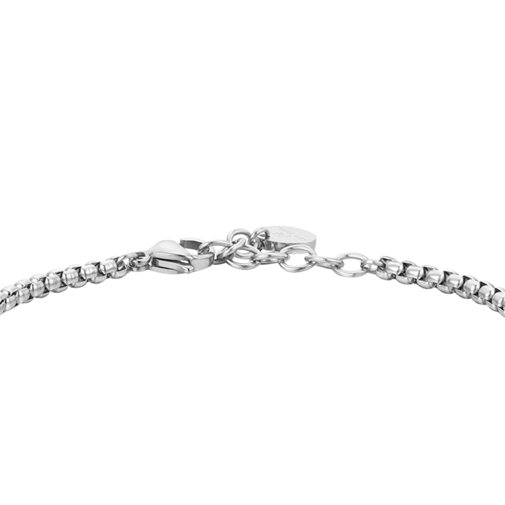 BRAZALETE Y ELEMENTOS DE ACERO DE ÁGATA NEGRA PARA HOMBRE