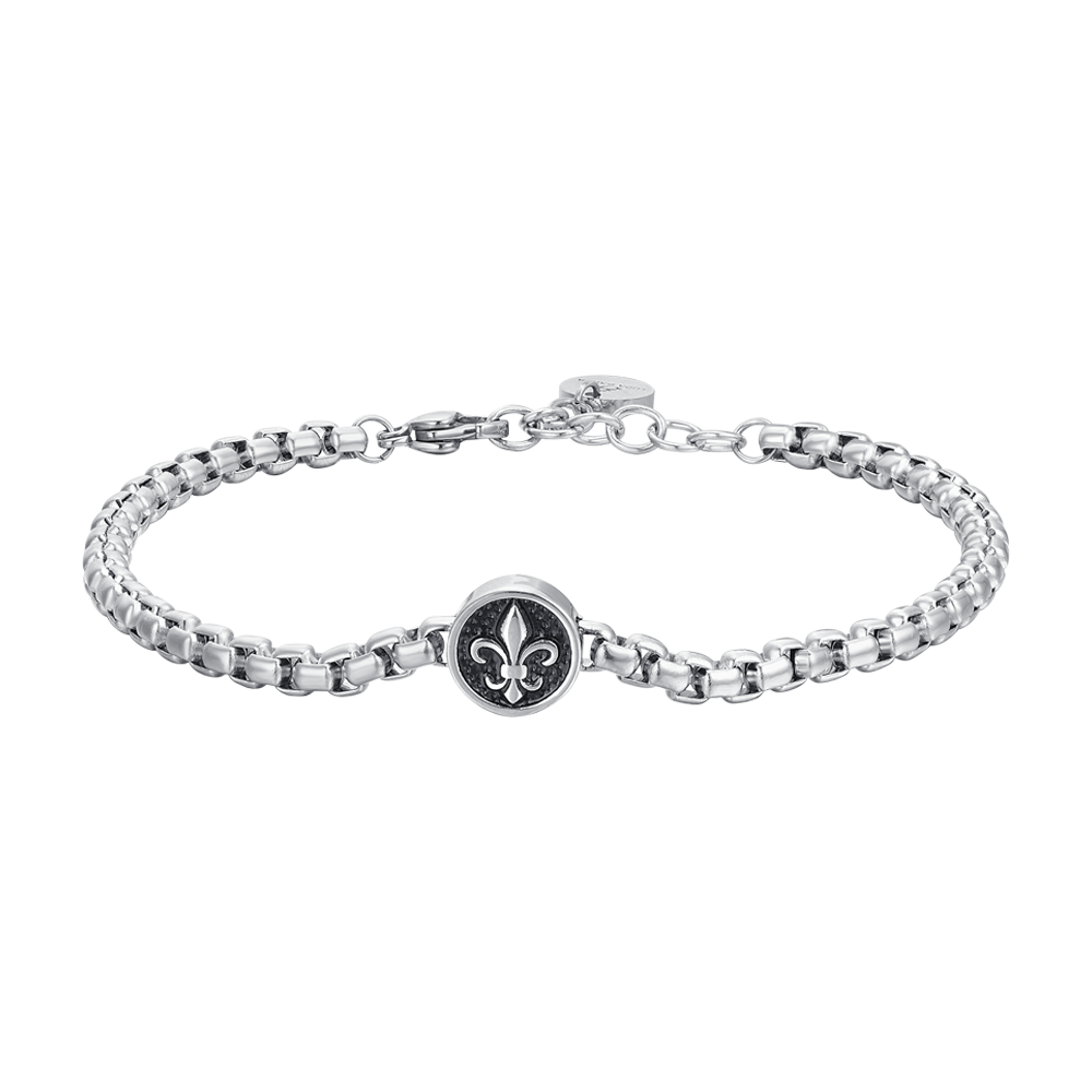 PULSERA DE ACERO PARA HOMBRE CON LIRIO