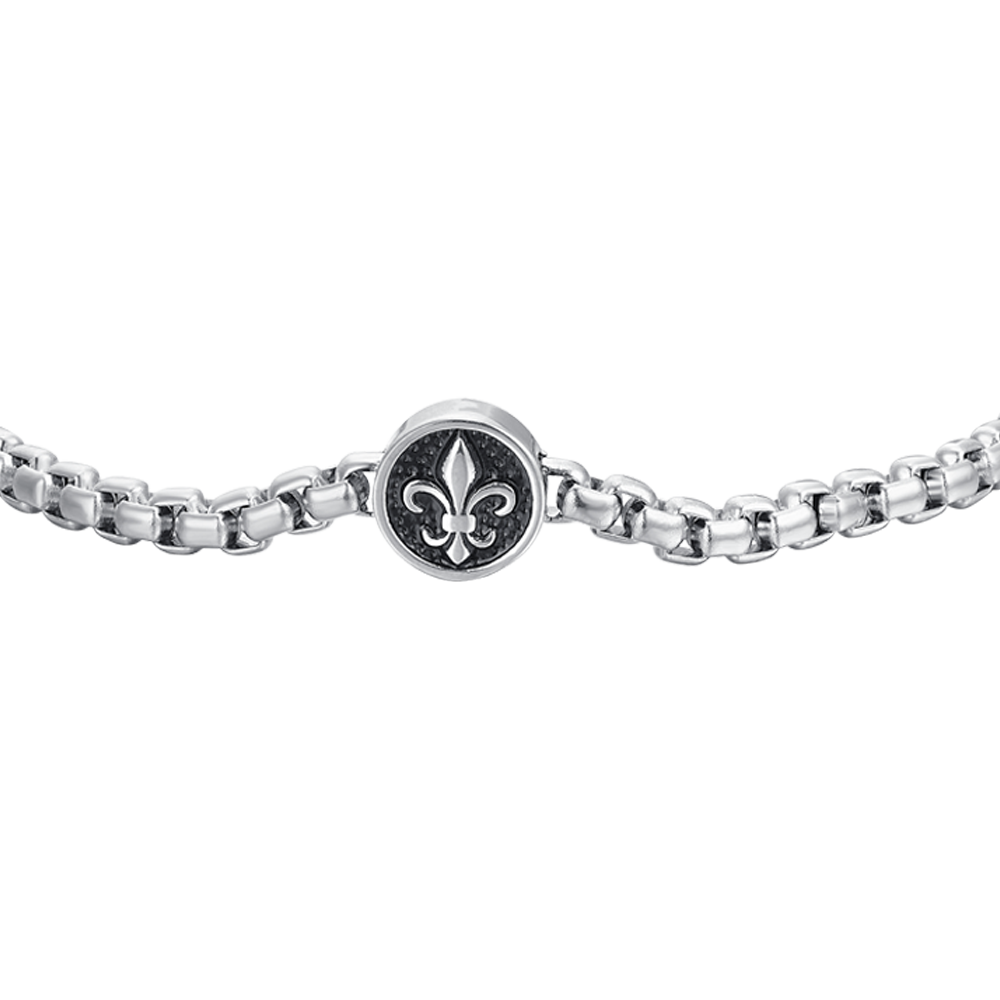 PULSERA DE ACERO PARA HOMBRE CON LIRIO