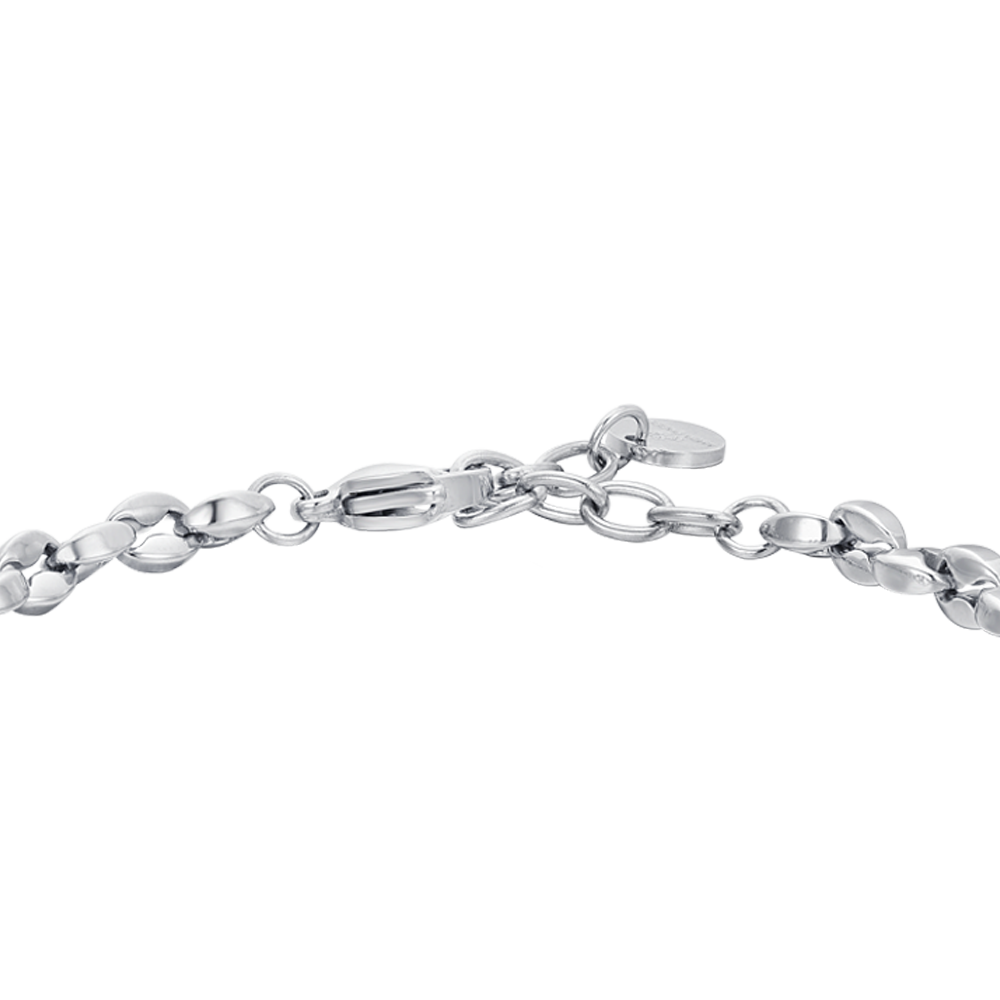 PULSERA DE ACERO CON ANCLA Y ROSA DE LOS VIENTOS PARA CABALLERO