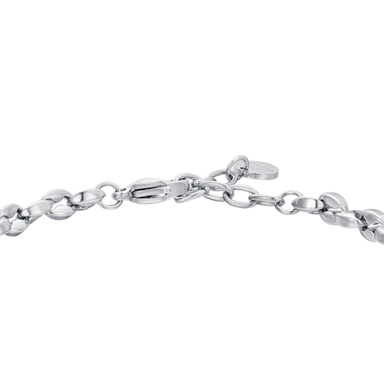 PULSERA DE ACERO CON ANCLA Y ROSA DE LOS VIENTOS PARA CABALLERO