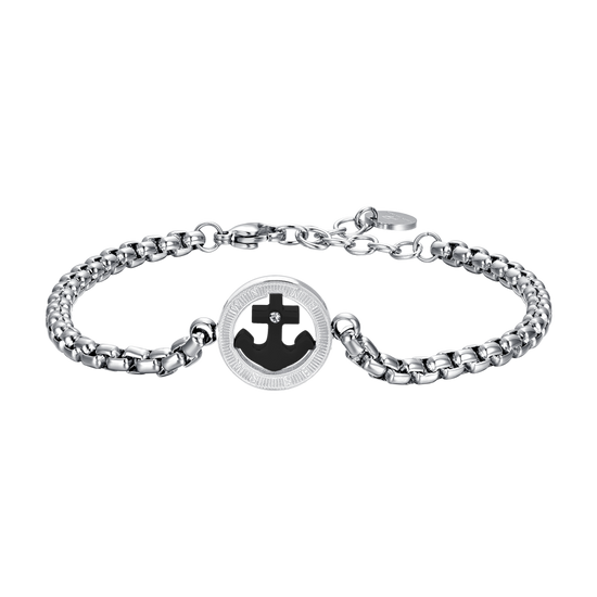 ANCLA DE ACERO PARA HOMBRE IP BRAZALETE NEGRO