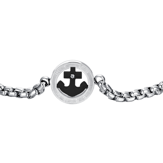 ANCLA DE ACERO PARA HOMBRE IP BRAZALETE NEGRO