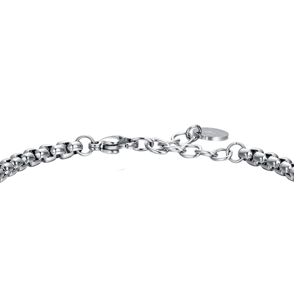 PULSERA ACERO HOMBRE CON ROSA IP ROSA DE LOS VIENTOS