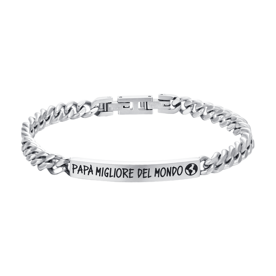 BRAZALETE DE ACERO PARA HOMBRE BEST DAD IN THE WORLD