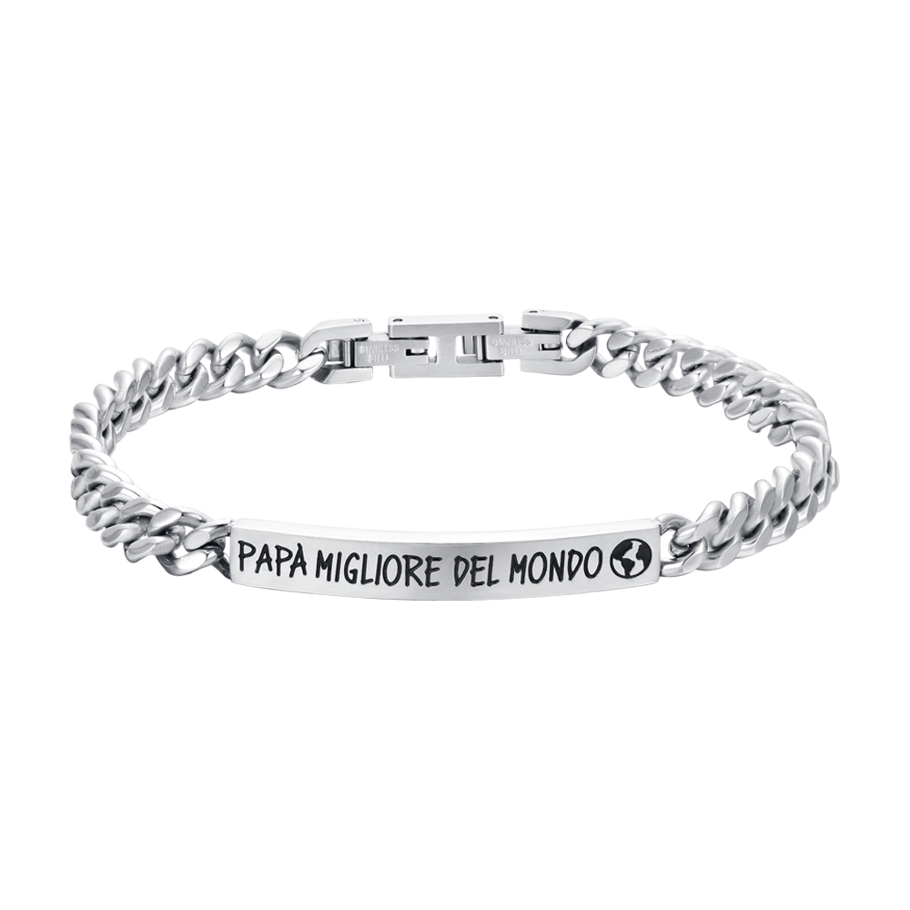 BRAZALETE DE ACERO PARA HOMBRE BEST DAD IN THE WORLD