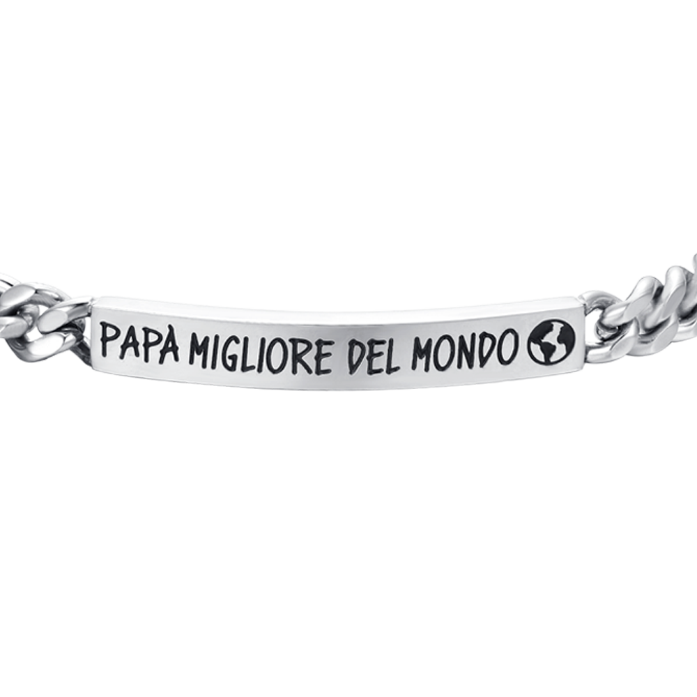 BRAZALETE DE ACERO PARA HOMBRE BEST DAD IN THE WORLD