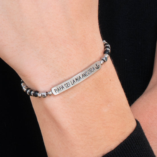 PULSERA DE ACERO PARA HOMBRE DADDY YOU ARE MY ANCHOR