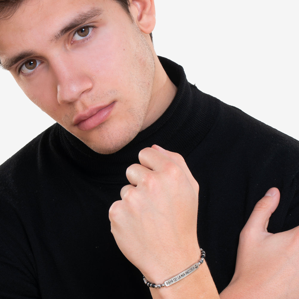 PULSERA DE ACERO PARA HOMBRE DADDY YOU ARE MY ANCHOR