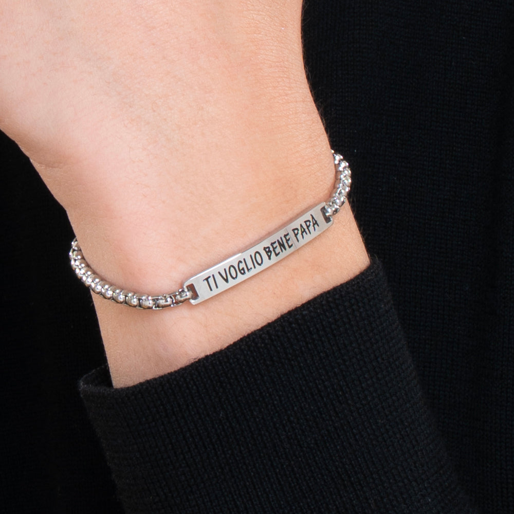 BRAZALETE HOMBRE DE ACERO TE QUIERO PAPI