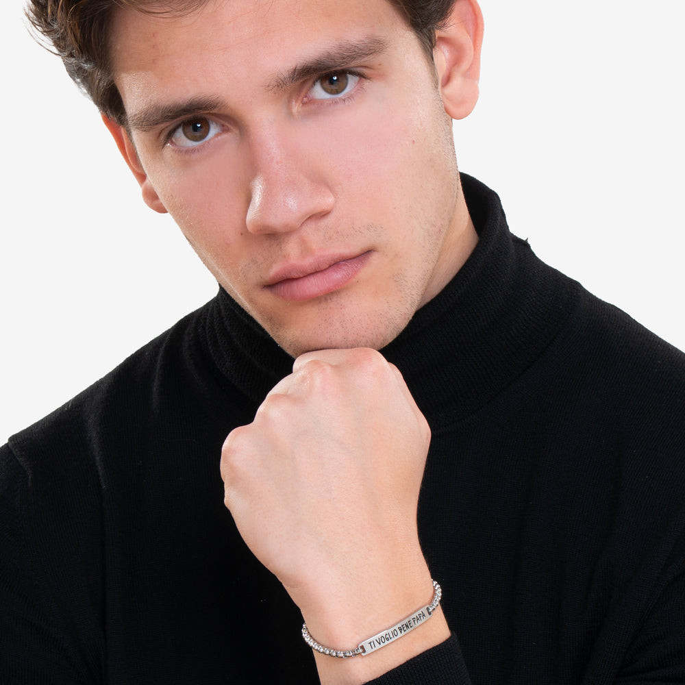 BRAZALETE HOMBRE DE ACERO TE QUIERO PAPI