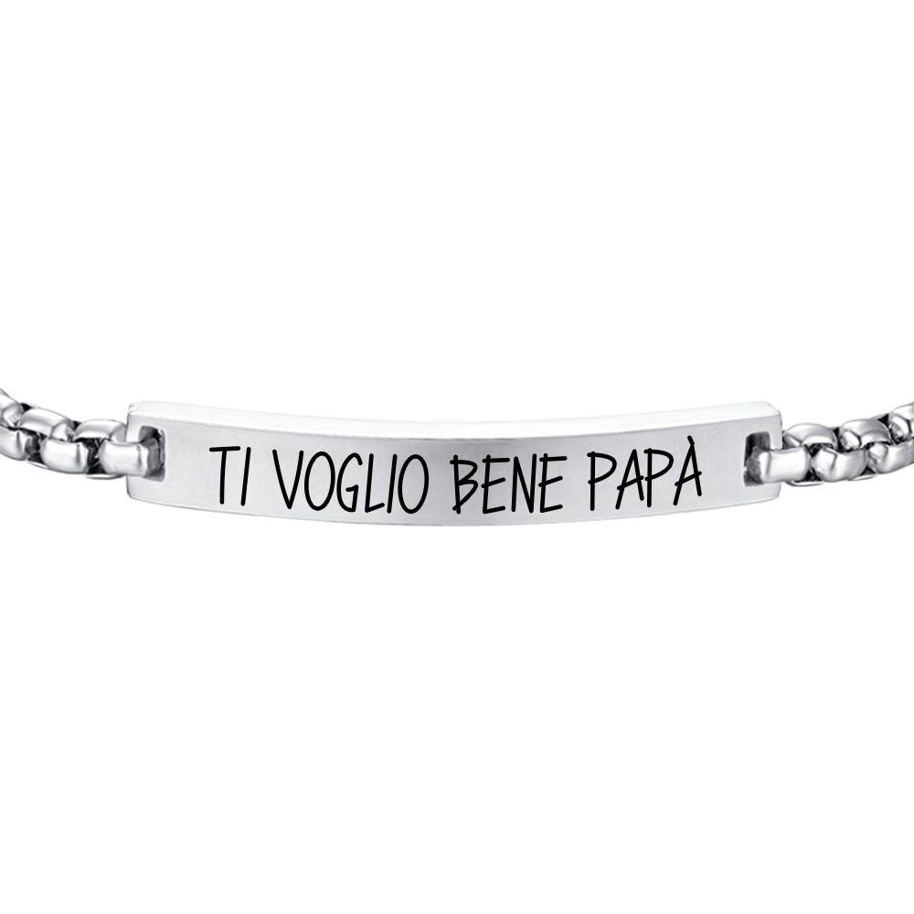 BRAZALETE HOMBRE DE ACERO TE QUIERO PAPI