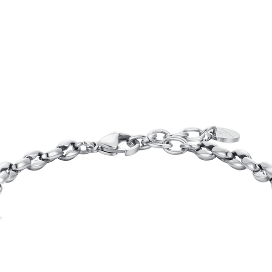 PULSERA DE ACERO PARA HOMBRE CON ANCLA ROSA IP
