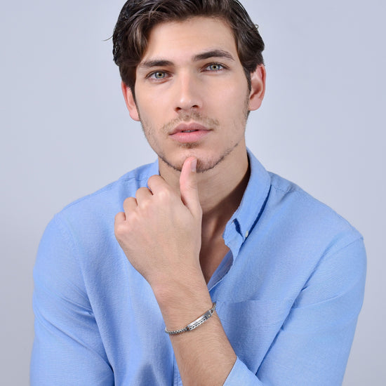 PULSERA DE ACERO PARA HOMBRE CON ELEMENTO