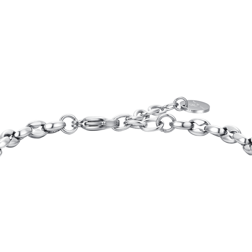 BRAZALETE DE ACERO PARA HOMBRE CON TIMÓN