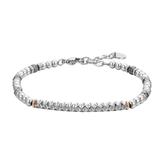 BRAZALETE DE ACERO HEMATITES GRIS PARA HOMBRE