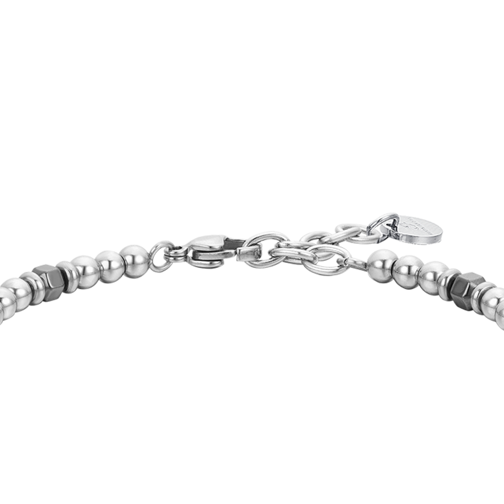 BRAZALETE DE ACERO HEMATITES GRIS PARA HOMBRE