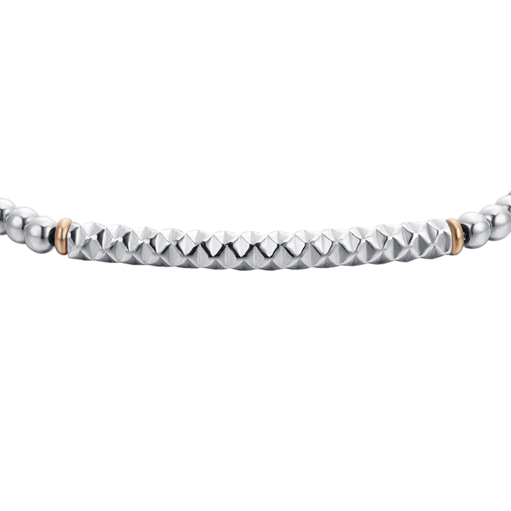 PULSERA DE HOMBRE DE ACERO HEMATITES AZUL