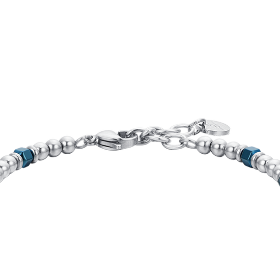 PULSERA DE HOMBRE DE ACERO HEMATITES AZUL