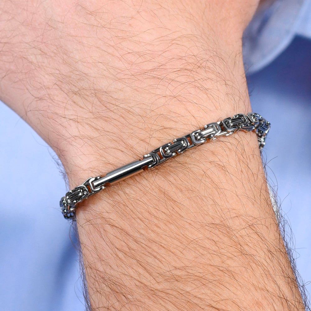 PULSERA DE ACERO PARA HOMBRE CON ELEMENTO