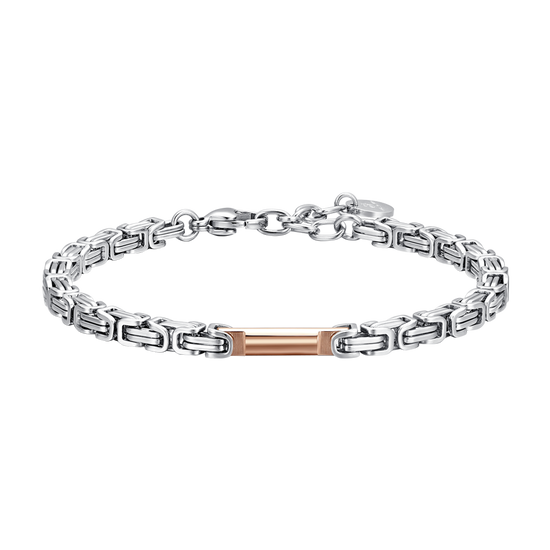 BRAZALETE DE HOMBRE DE ACERO IP ROSE ELEMENT
