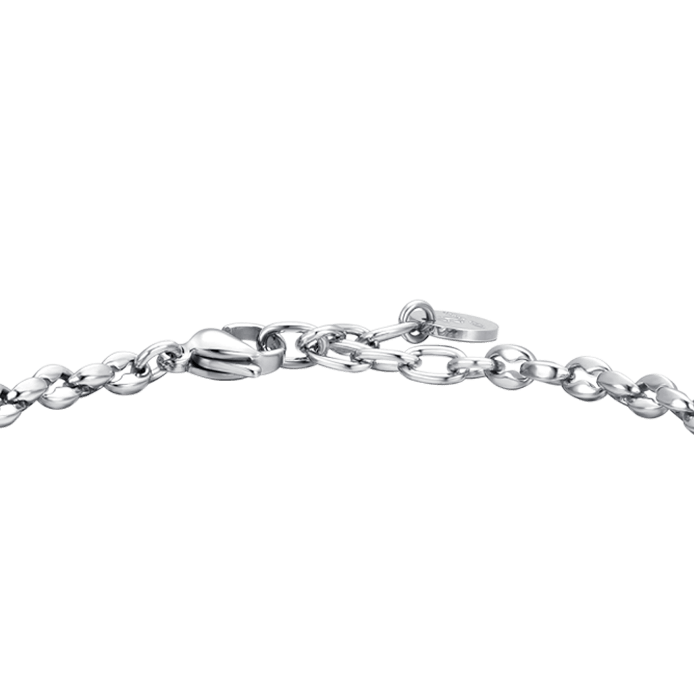 PULSERA DE HOMBRE DE ACERO HEMATITES AZUL