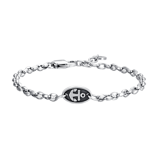 PULSERA DE ACERO PARA HOMBRE CON ANCLA Luca Barra