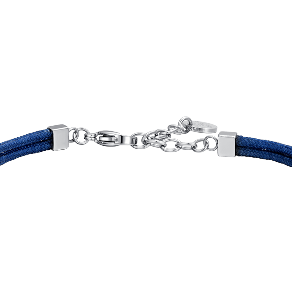PULSERA DE CABALLERO DE CUERDA AZUL Y ANCLA