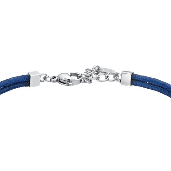 PULSERA DE CABALLERO DE CUERDA AZUL Y ANCLA