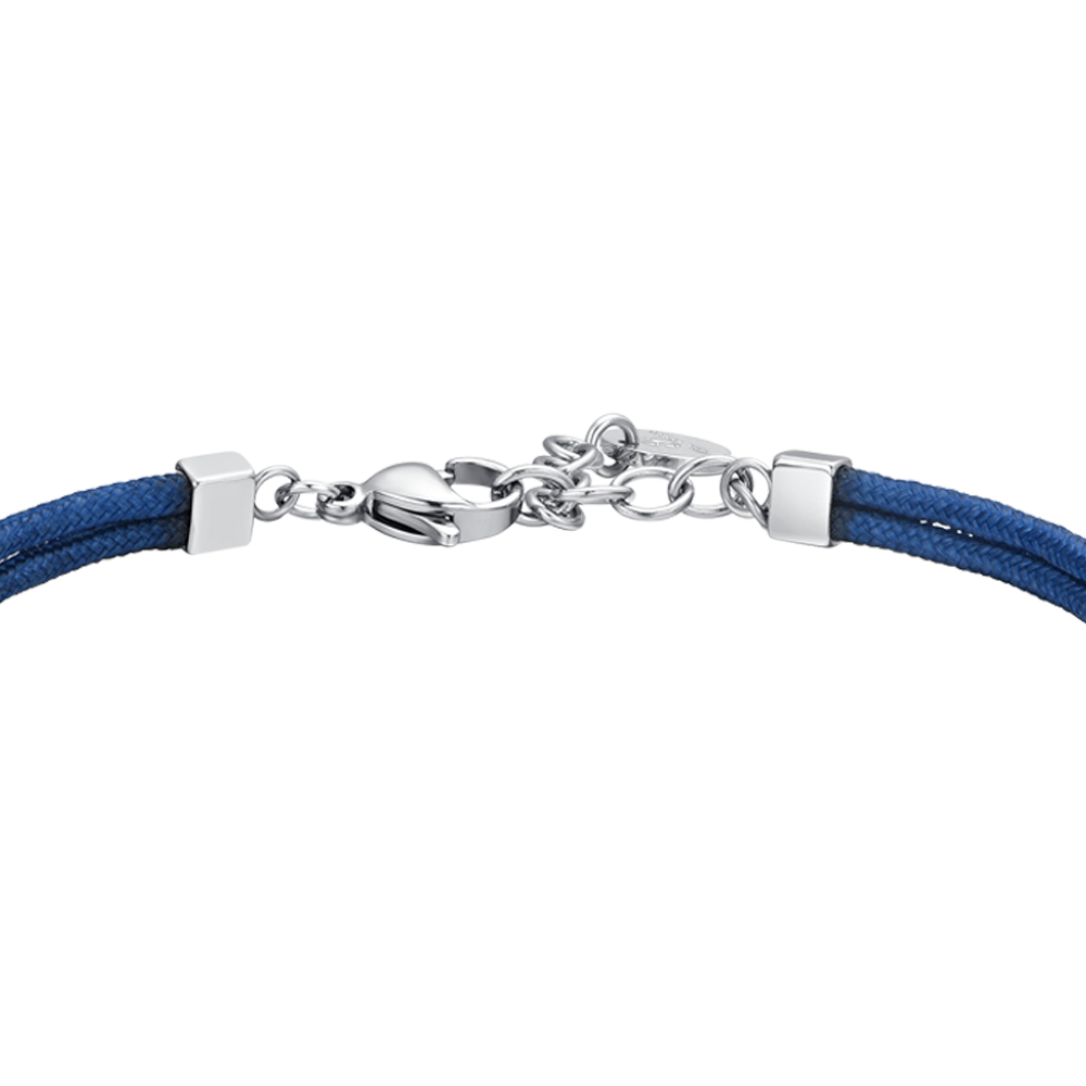 PULSERA DE CABALLERO DE CUERDA AZUL Y ANCLA