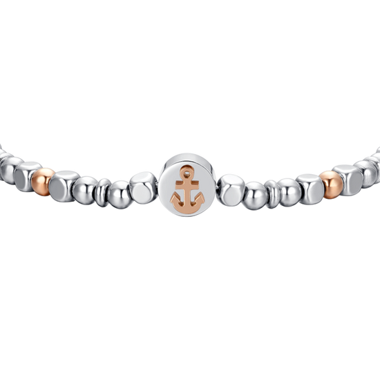 ANCLA DE ACERO IP BRAZALETE DE ORO ROSA
