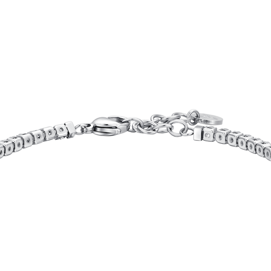 PULSERA DE TENIS DE ACERO PARA HOMBRE CON CIRCONITA BLANCA