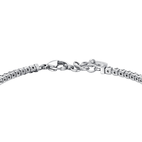 PULSERA DE TENIS DE ACERO PARA HOMBRE CIRCONITAS NEGRAS