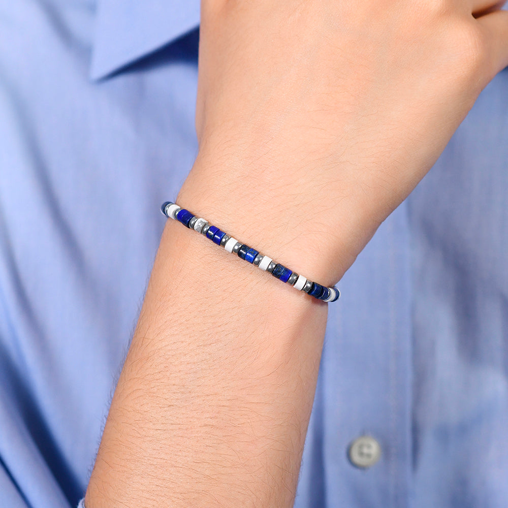 LAPIS STONES PULSERA DE ACERO PARA HOMBRE