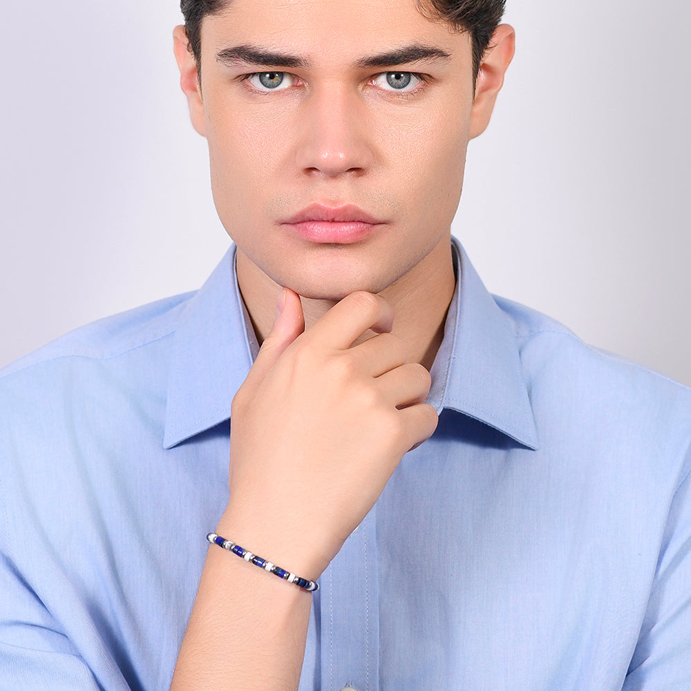 LAPIS STONES PULSERA DE ACERO PARA HOMBRE