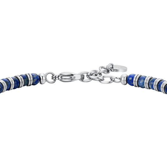 PULSERA DE HOMBRE DE PIEDRA LAPISLÁZULI Y ACERO