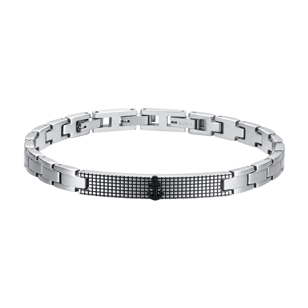 ANCLA DE ACERO PARA HOMBRE IP BRAZALETE NEGRO