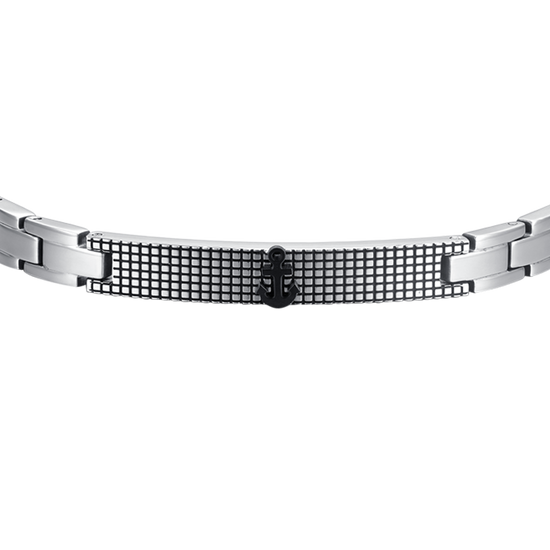 ANCLA DE ACERO PARA HOMBRE IP BRAZALETE NEGRO