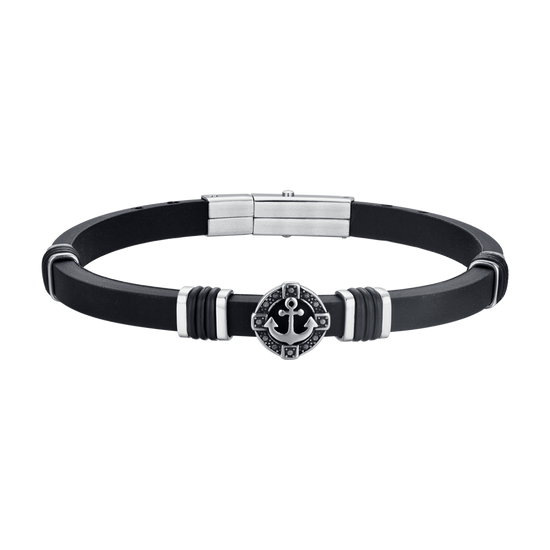 PULSERA DE SILICONA PARA HOMBRE CON ANCLA