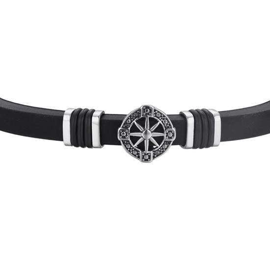 PULSERA DE SILICONA ROSA DE LOS VIENTOS DE LOS HOMBRES