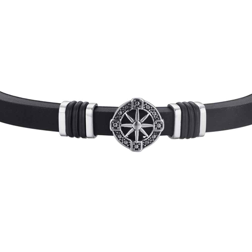 PULSERA DE SILICONA ROSA DE LOS VIENTOS DE LOS HOMBRES