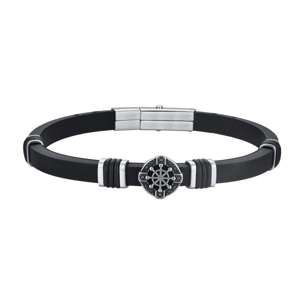 PULSERA TIMÓN DE SILICONA PARA HOMBRE