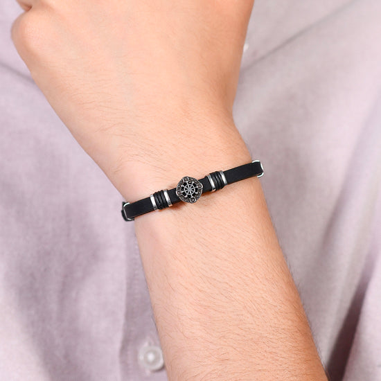 PULSERA TIMÓN DE SILICONA PARA HOMBRE