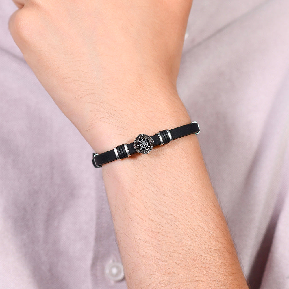 PULSERA TIMÓN DE SILICONA PARA HOMBRE