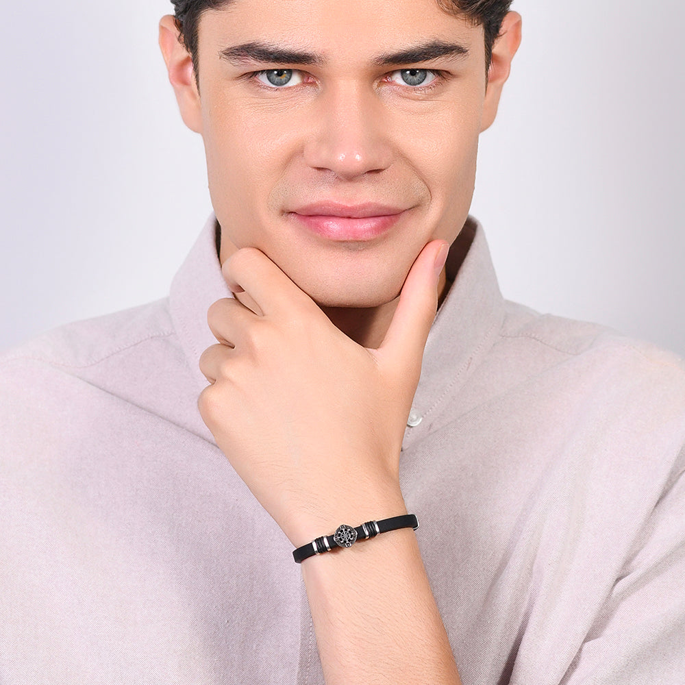 PULSERA TIMÓN DE SILICONA PARA HOMBRE