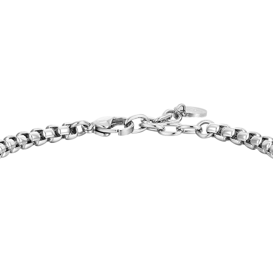 BRAZALETE DE ACERO PARA HOMBRE CON ELEMENTOS IP DE ACERO NEGRO