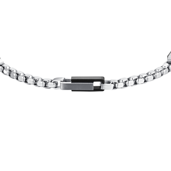 BRAZALETE DE ACERO PARA HOMBRE IP ELEMENTOS DE ACERO NEGRO