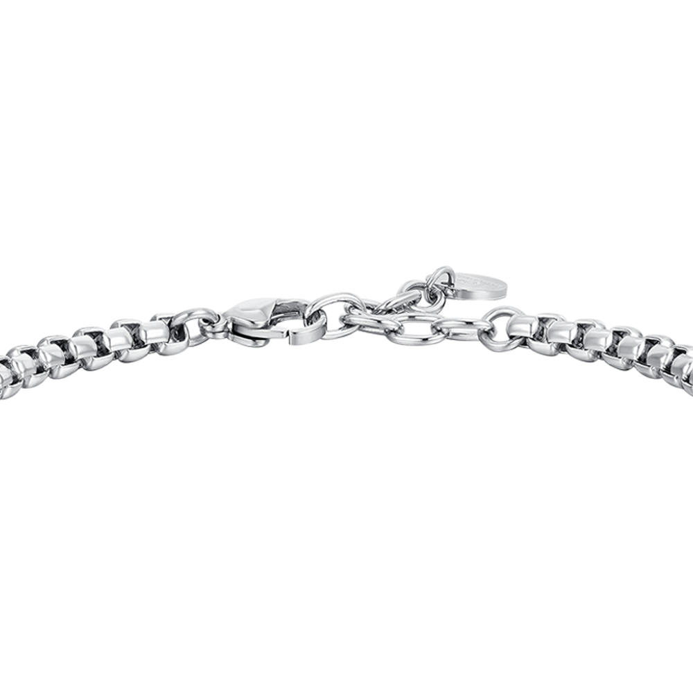 BRAZALETE DE ACERO PARA HOMBRE ELEMENTOS DE CERÁMICA NEGRA