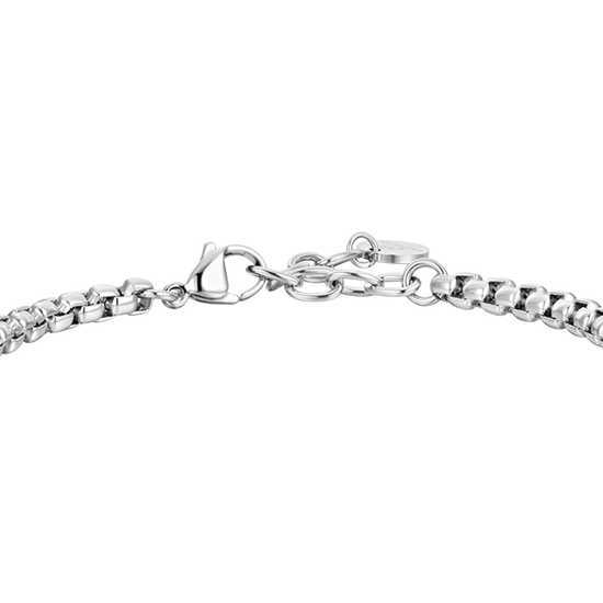 BRAZALETE DE ACERO PARA HOMBRE CON ELEMENTOS DE CERÁMICA AZUL