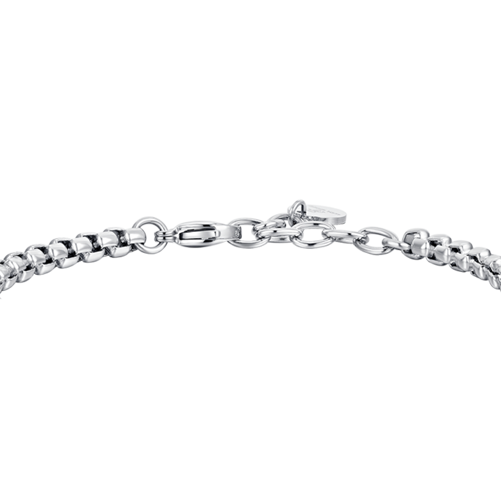 BRAZALETE DE ACERO PARA HOMBRE ELEMENTOS DE CERÁMICA NEGRA